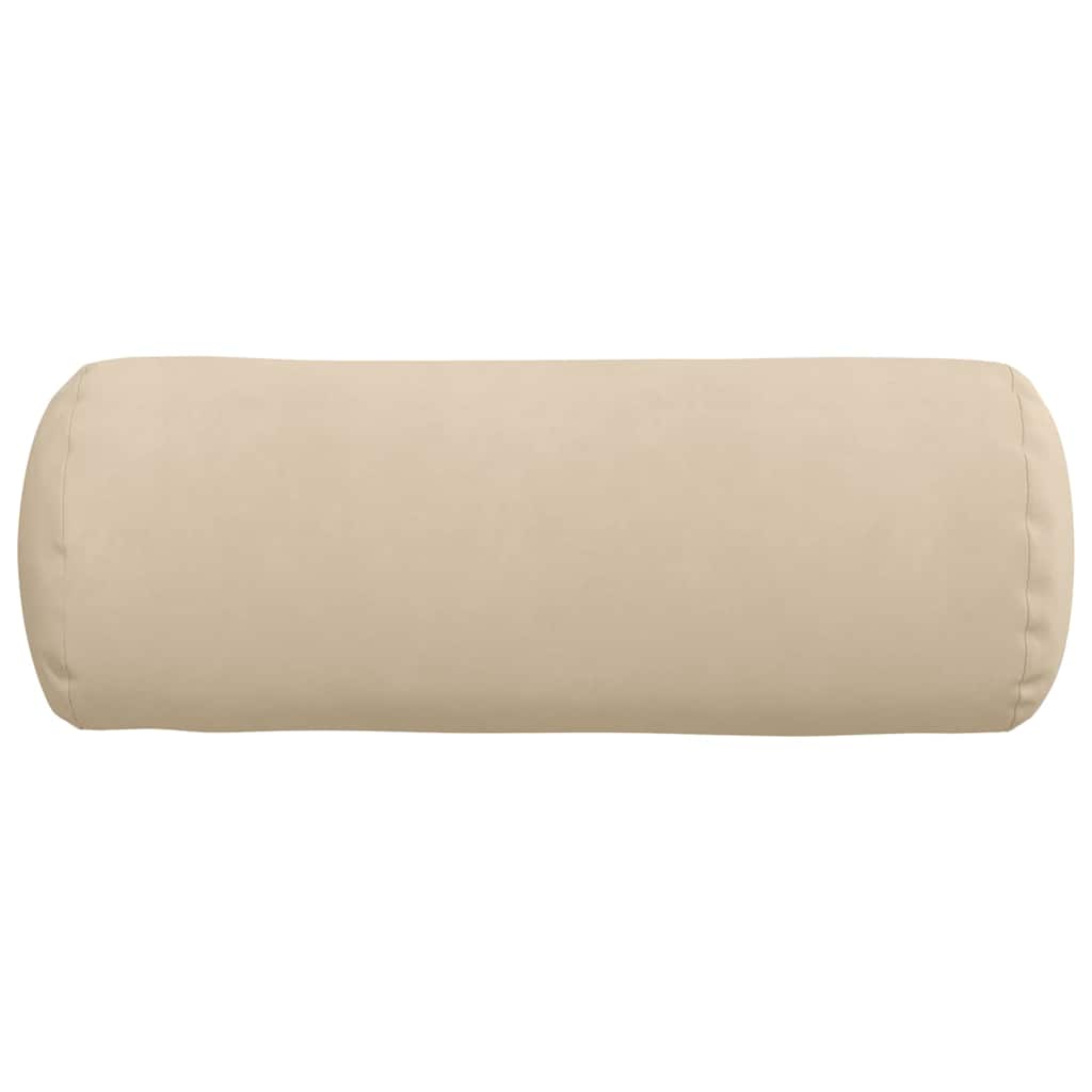 Bolster Kussens 2 pcs Crème Ø 25 x 70 cm Microvezel Stof