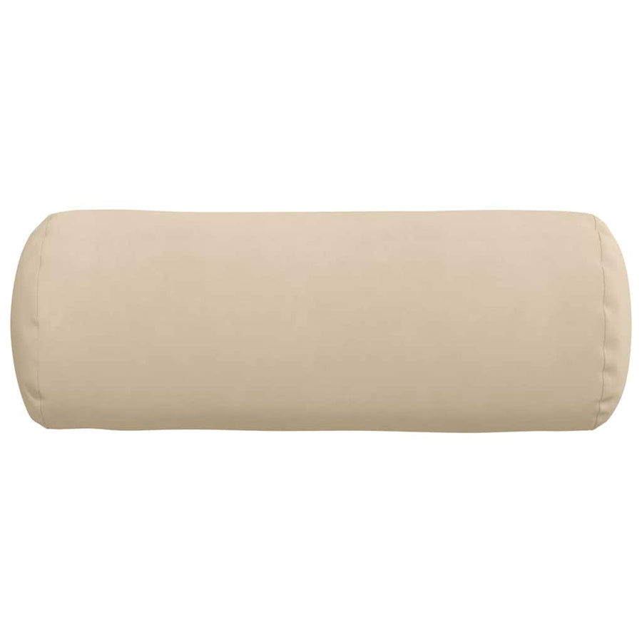 Bolster Kussens 2 pcs Crème Ø 25 x 70 cm Microvezel Stof