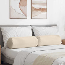 Bolster Kussens 2 pcs Beige Ø 25 x 70 cm Microvezel Stof