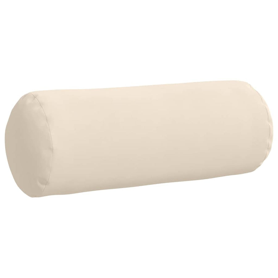 Bolster Kussens 2 pcs Beige Ø 25 x 70 cm Microvezel Stof