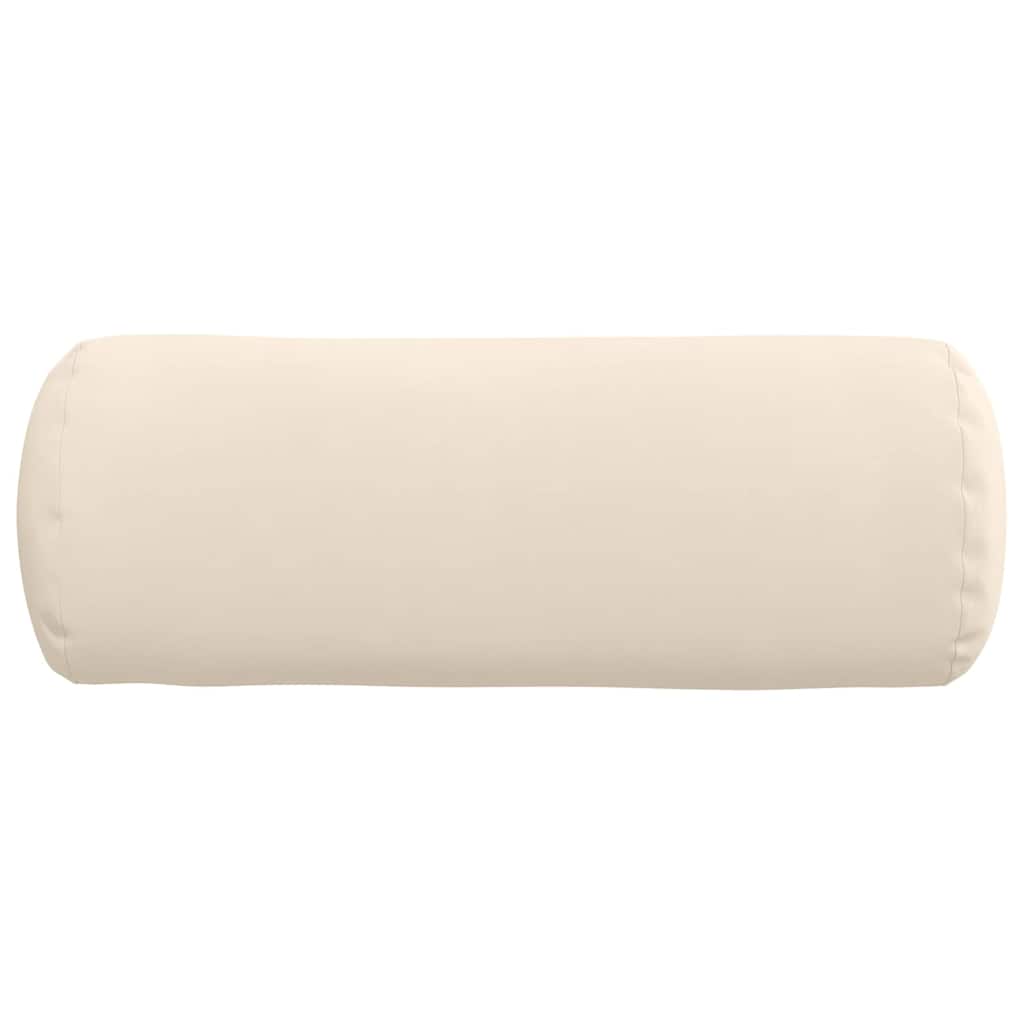 Bolster Kussens 2 pcs Beige Ø 25 x 70 cm Microvezel Stof