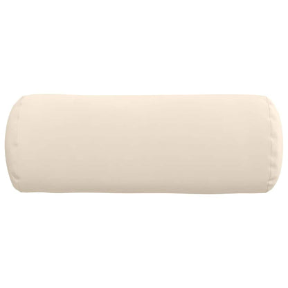 Bolster Kussens 2 pcs Beige Ø 25 x 70 cm Microvezel Stof