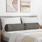 Bolster kussens 2 stuks lichtgrijs Ø 25x70 cm corduroy
