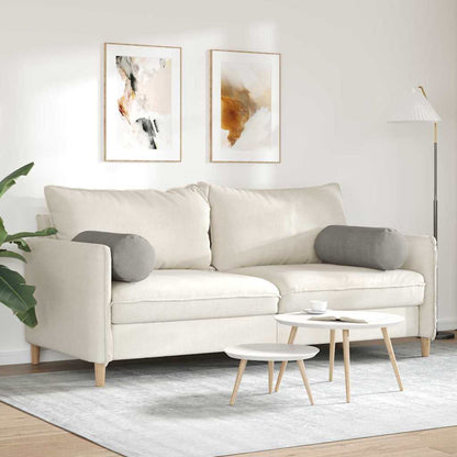 Bolster Kussens 2 pcs Lichtgrijs Ø 25 x 70 cm Katoen Stof