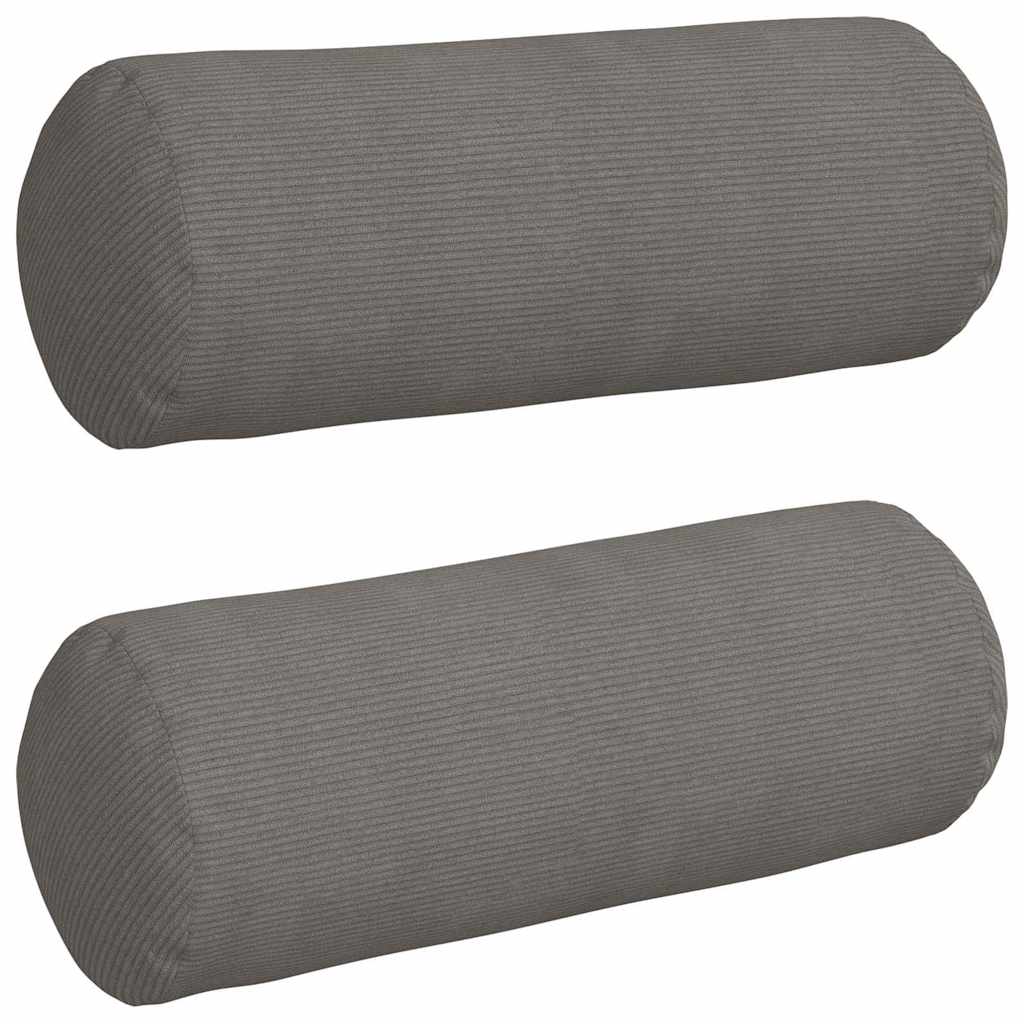 Bolster Kussens 2 pcs Lichtgrijs Ø 25 x 70 cm Katoen Stof
