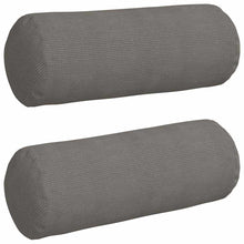 Bolster Kussens 2 pcs Lichtgrijs Ø 25 x 70 cm Katoen Stof