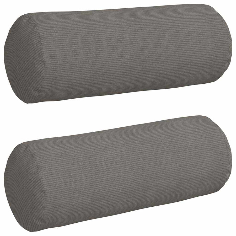 Bolster Kussens 2 pcs Lichtgrijs Ø 25 x 70 cm Katoen Stof