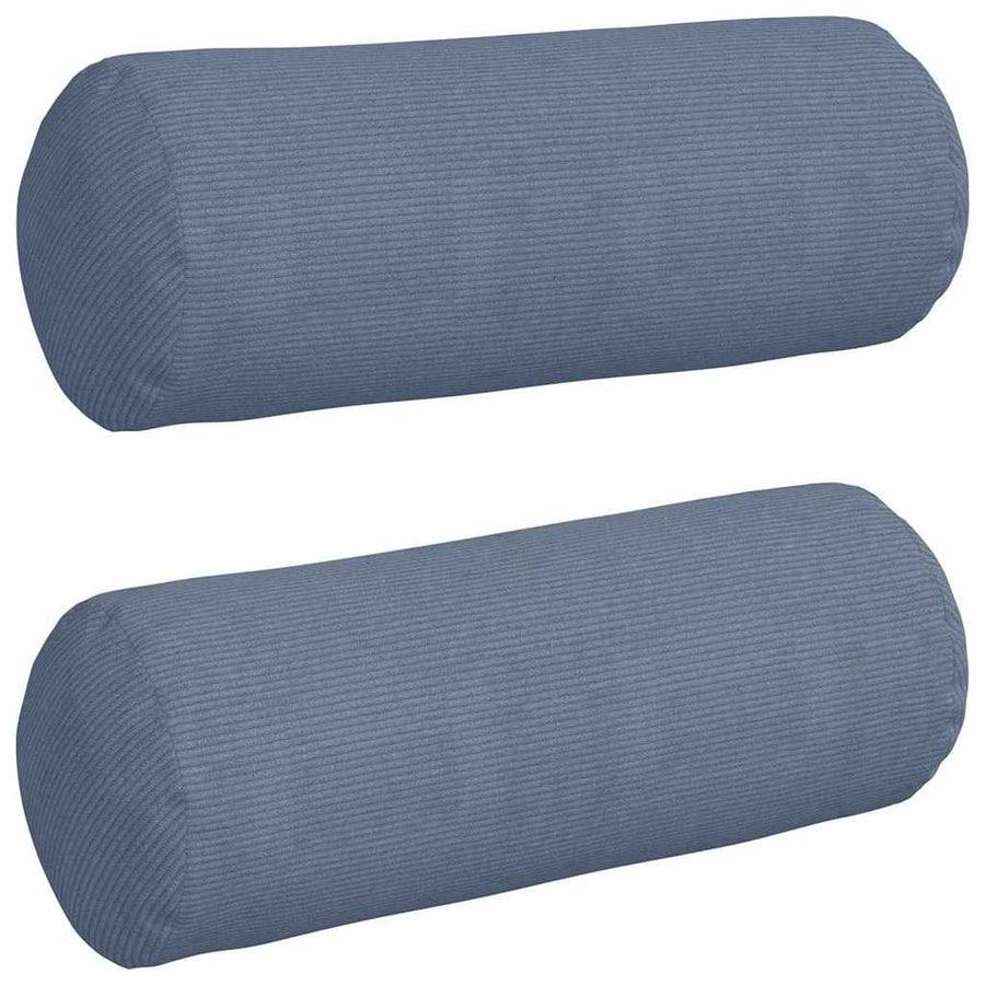 Bolster Kussens 2 pcs Blauw Ø 25 x 70 cm Katoen Stof