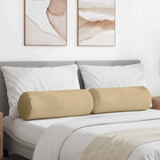 Bolster kussens 2 stuks grijs groen Ø 25x70 cm corduroy