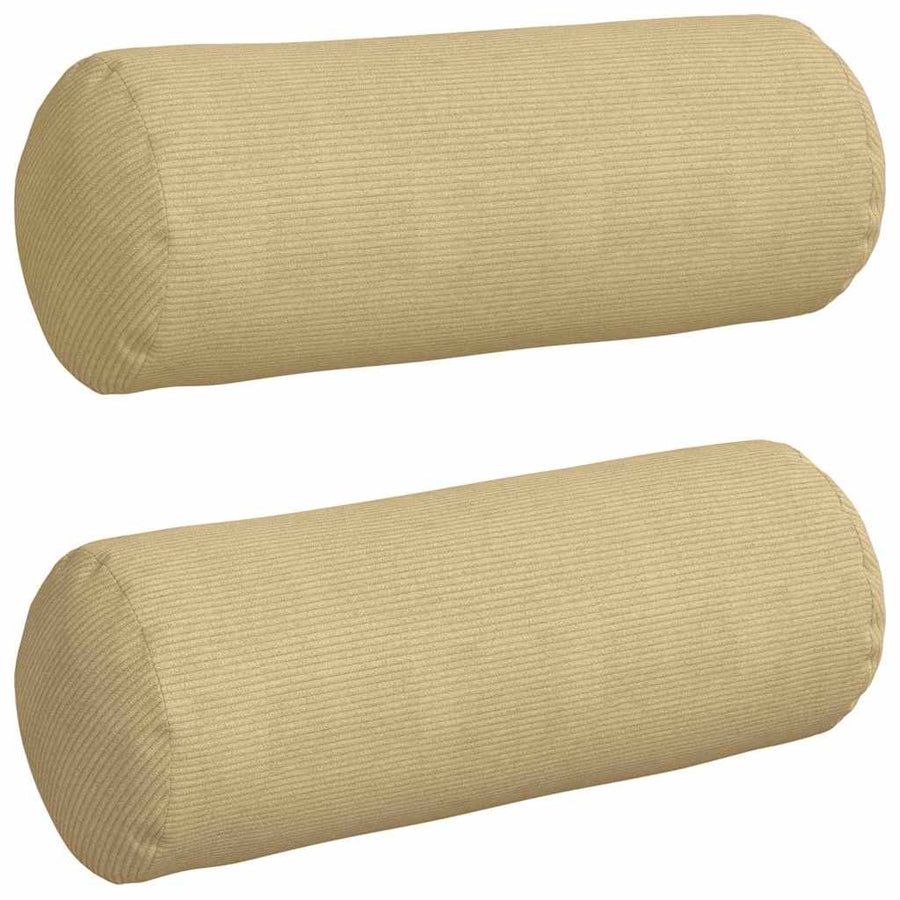 Bolster Kussens 2 pcs Grijs groen Ø 25 x 70 cm Katoen Stof