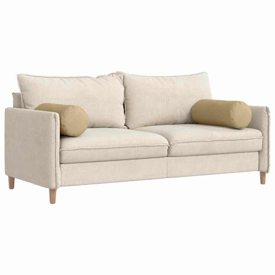 Bolster Kussens 2 pcs Grijs groen Ø 25 x 70 cm Katoen Stof