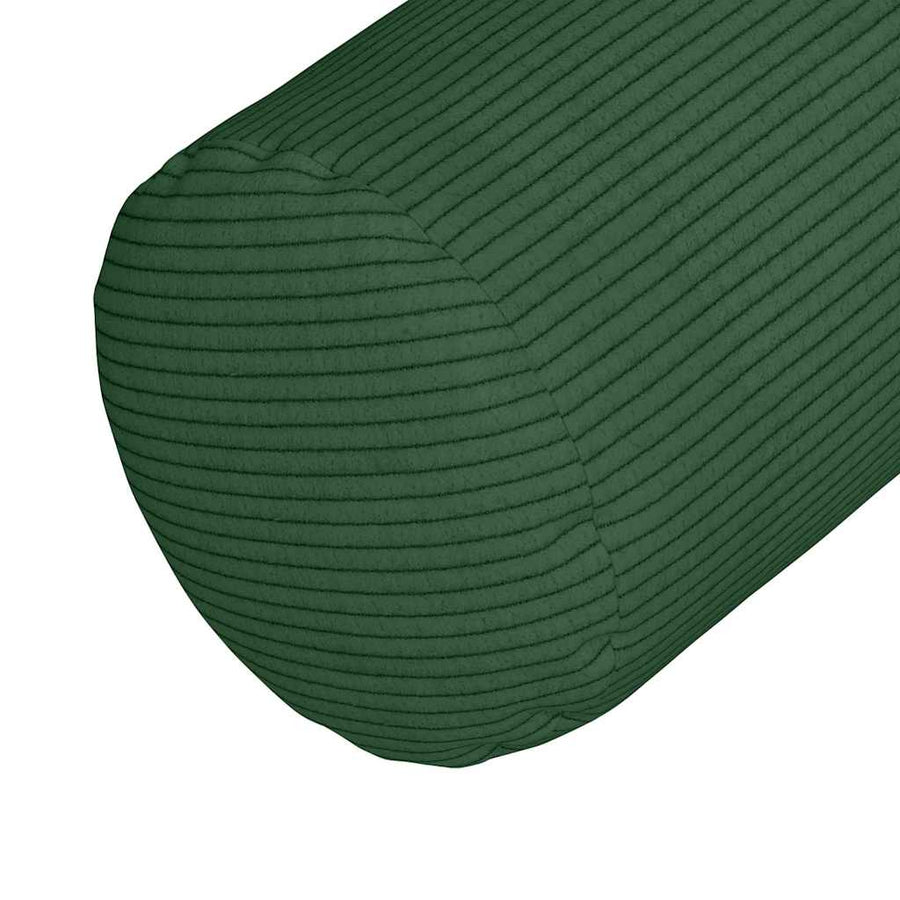 Bolster Kussens 2 pcs Donkergroen Ø 25 x 70 cm Katoen Stof