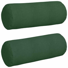 Bolster Kussens 2 pcs Donkergroen Ø 25 x 70 cm Katoen Stof