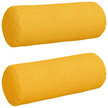 Bolster Kussens 2 pcs Lichtgeel Ø 25 x 70 cm Katoen Stof