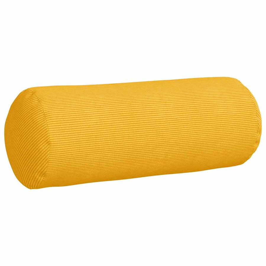 Bolster Kussens 2 pcs Lichtgeel Ø 25 x 70 cm Katoen Stof