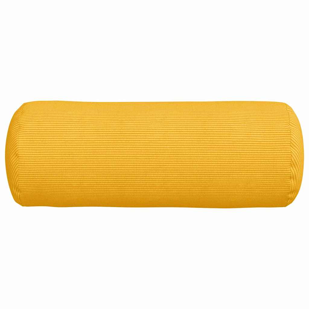 Bolster Kussens 2 pcs Lichtgeel Ø 25 x 70 cm Katoen Stof
