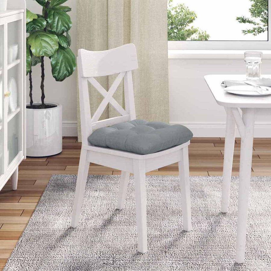 Zitkussens 4 pcs Lichtgrijs 40 x 40 x 12 cm Stof