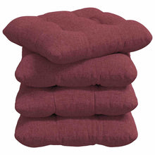 Zitkussens 4 pcs Wijnrood 40 x 40 x 12 cm Stof