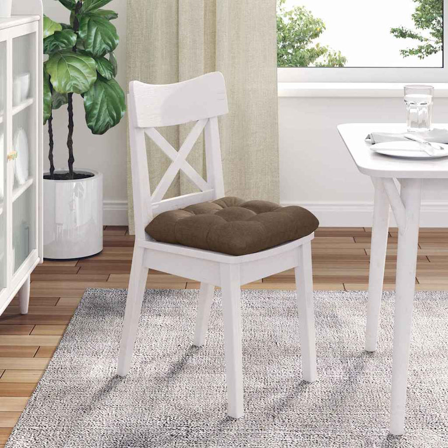 Zitkussens 4 pcs Bruin 40 x 40 x 12 cm Stof