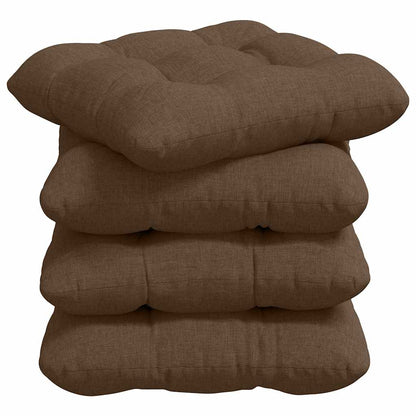 Zitkussens 4 pcs Bruin 40 x 40 x 12 cm Stof