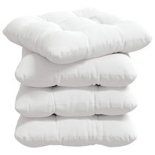 Zitkussens 4 pcs Wit 40 x 40 x 12 cm Stof