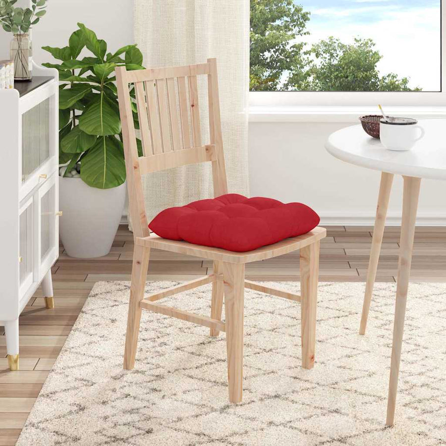Zitkussens 4 pcs Rood 40 x 40 x 12 cm Stof