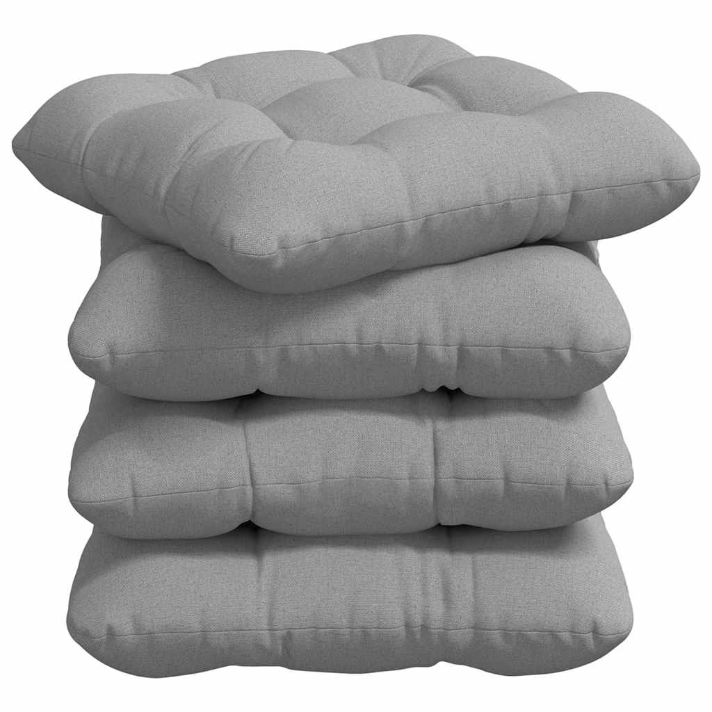 Zitkussens 4 pcs Wolkengrijs 40 x 40 x 12 cm Stof