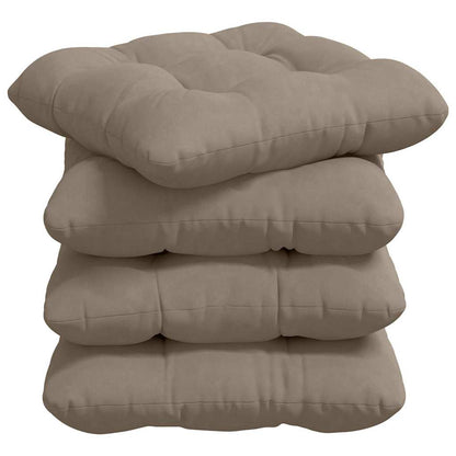 Zitkussens 4 pcs Taupe 40 x 40 cm Microvezel Stof