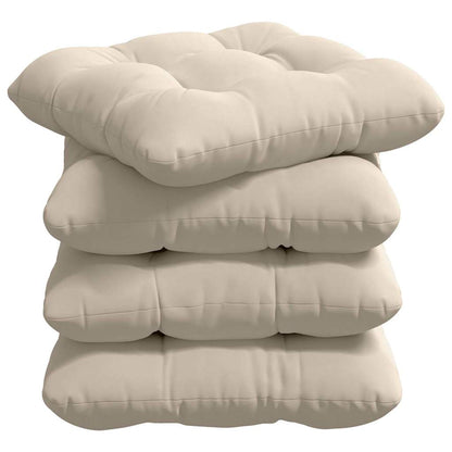 Zitkussens 4 pcs Beige 40 x 40 cm Microvezel Stof