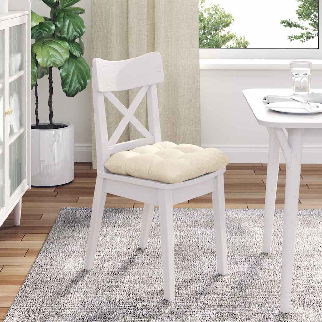 Zitkussens 4 pcs Crème 40 x 40 cm Katoen Stof