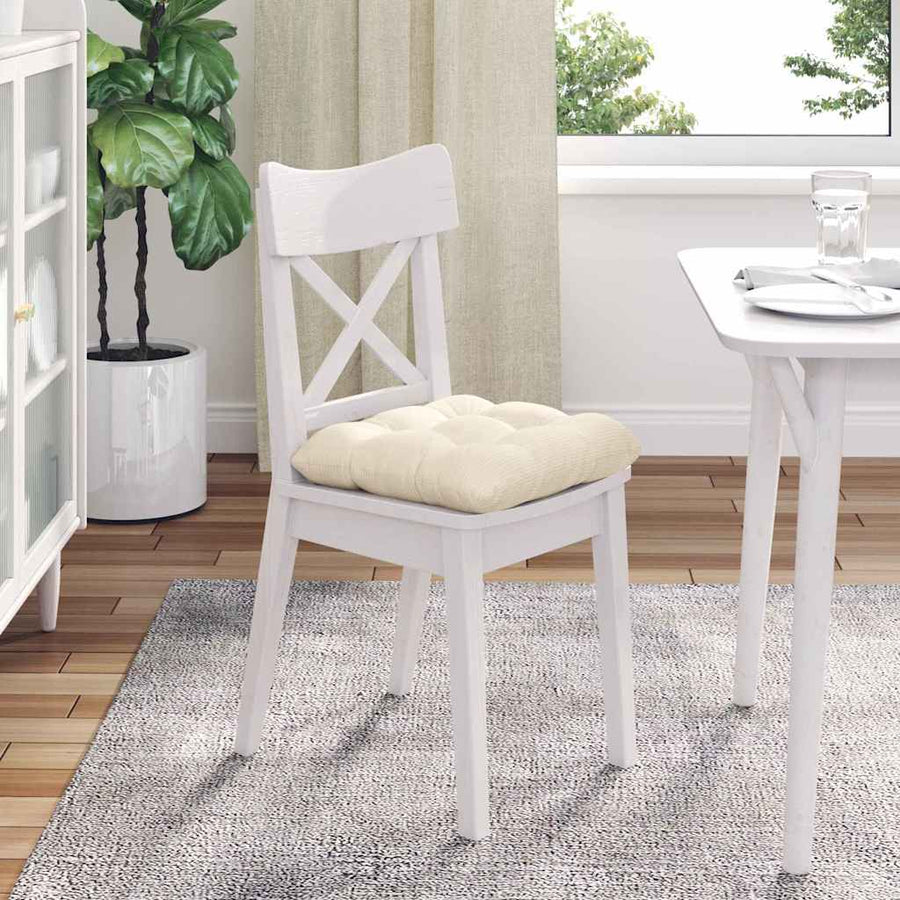 Zitkussens 4 pcs Crème 40 x 40 cm Katoen Stof