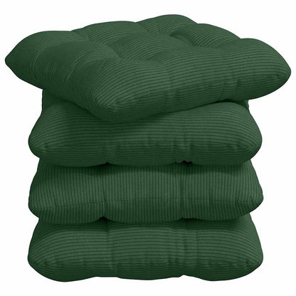 Zitkussens 4 pcs Donkergroen 40 x 40 cm Katoen Stof