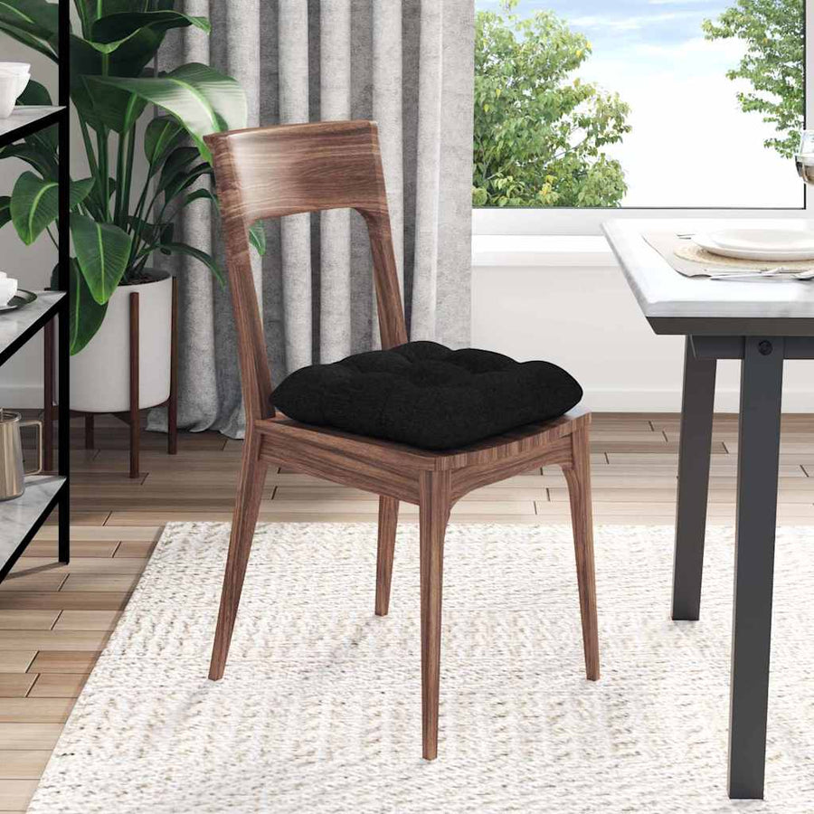 Zitkussens 4 pcs Zwart 45 x 45 x 12 cm Stof