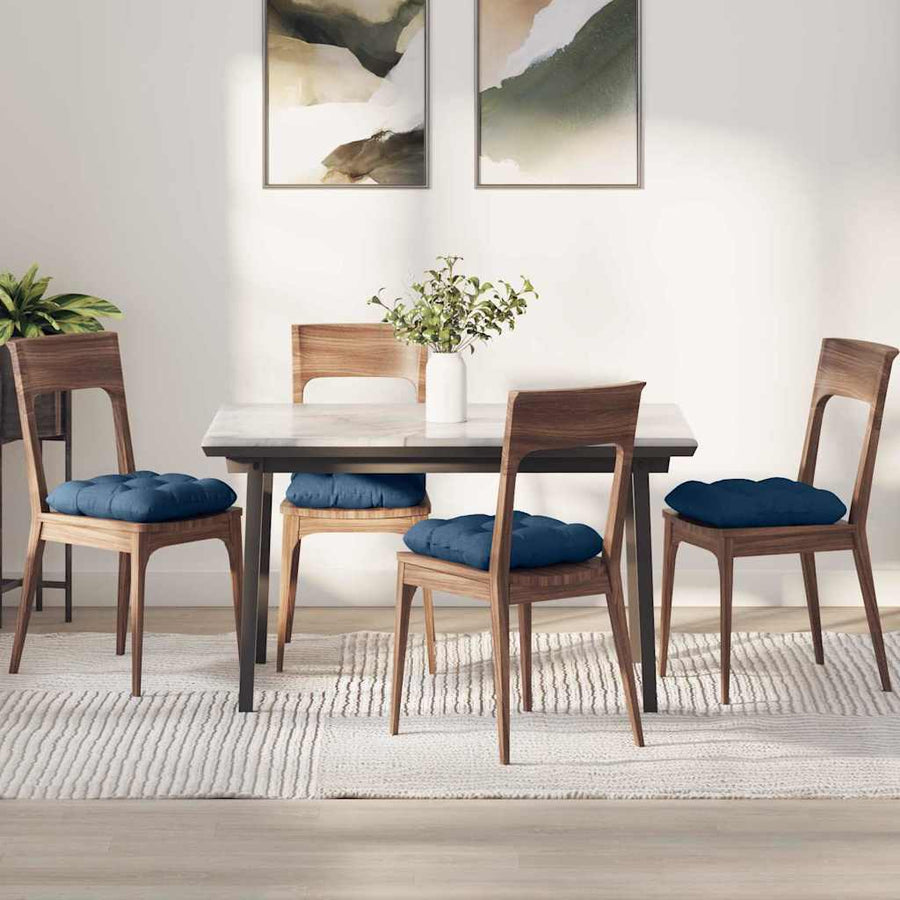 Zitkussens 4 pcs Blauw 45 x 45 x 12 cm Stof