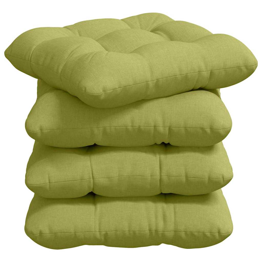 Zitkussens 4 pcs Lichtgroen 45 x 45 x 12 cm Stof