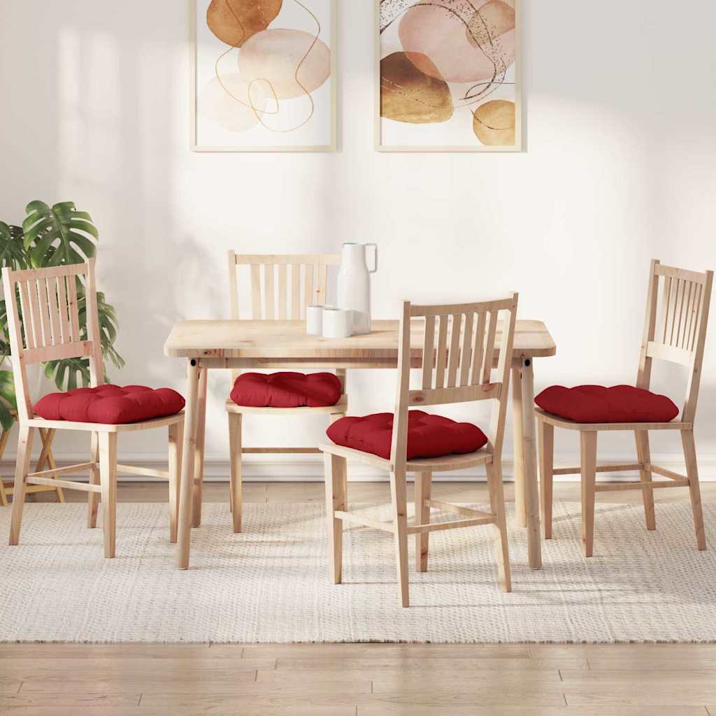Zitkussens 4 pcs Rood 45 x 45 x 12 cm Stof