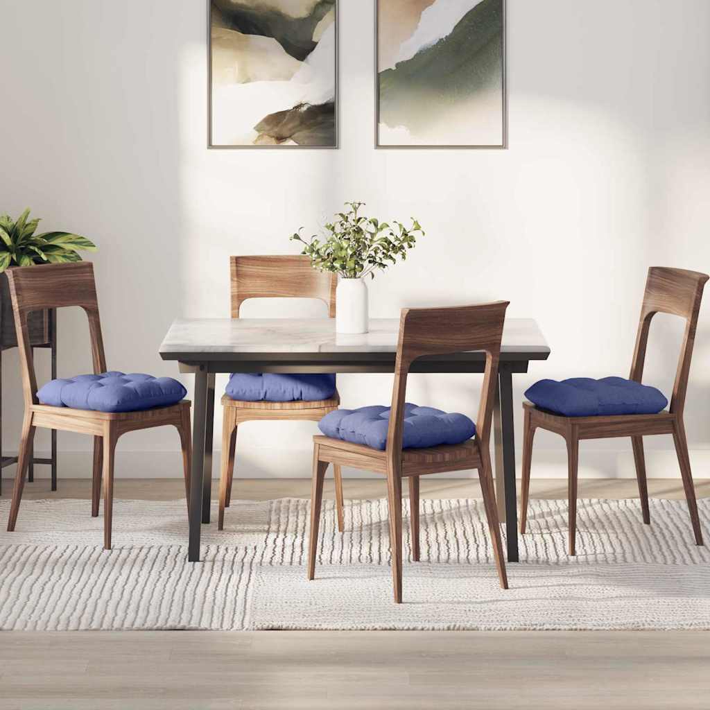 Zitkussens 4 pcs Jeans Blauw 45 x 45 x 12 cm Stof