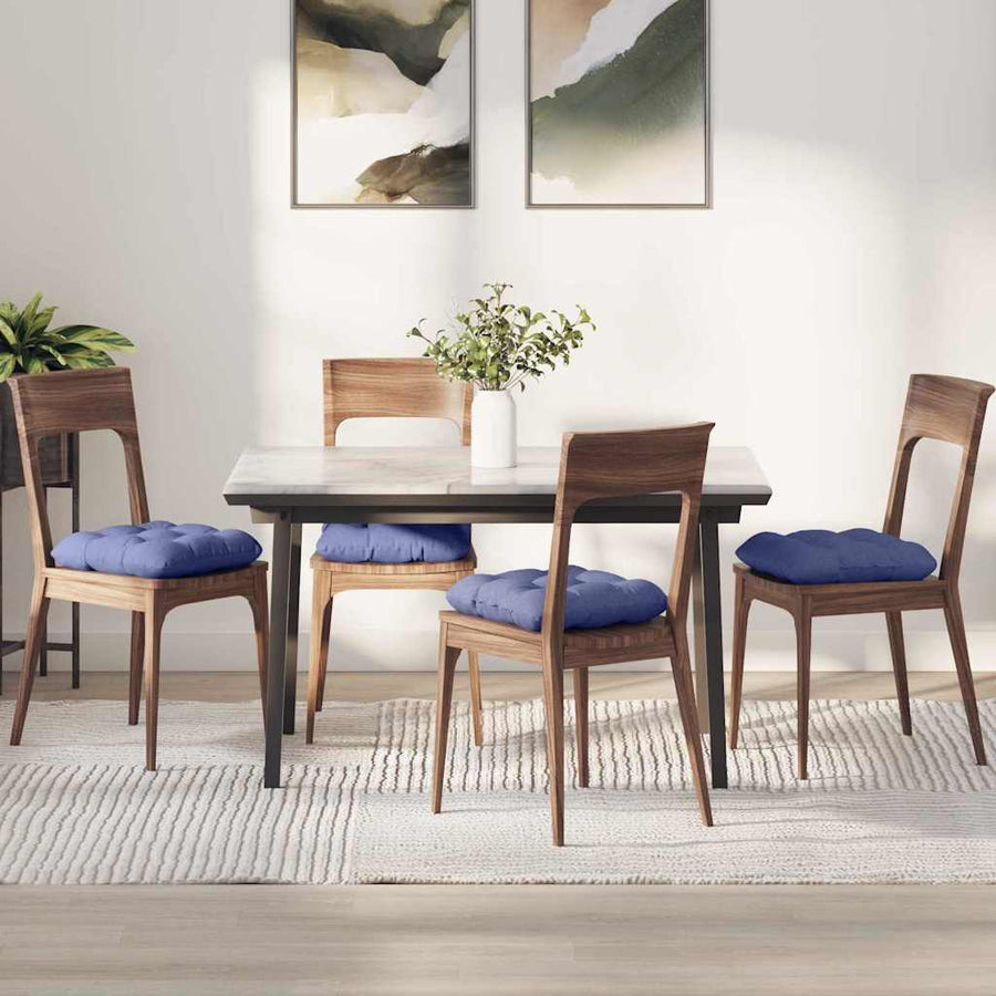 Zitkussens 4 pcs Jeans Blauw 45 x 45 x 12 cm Stof