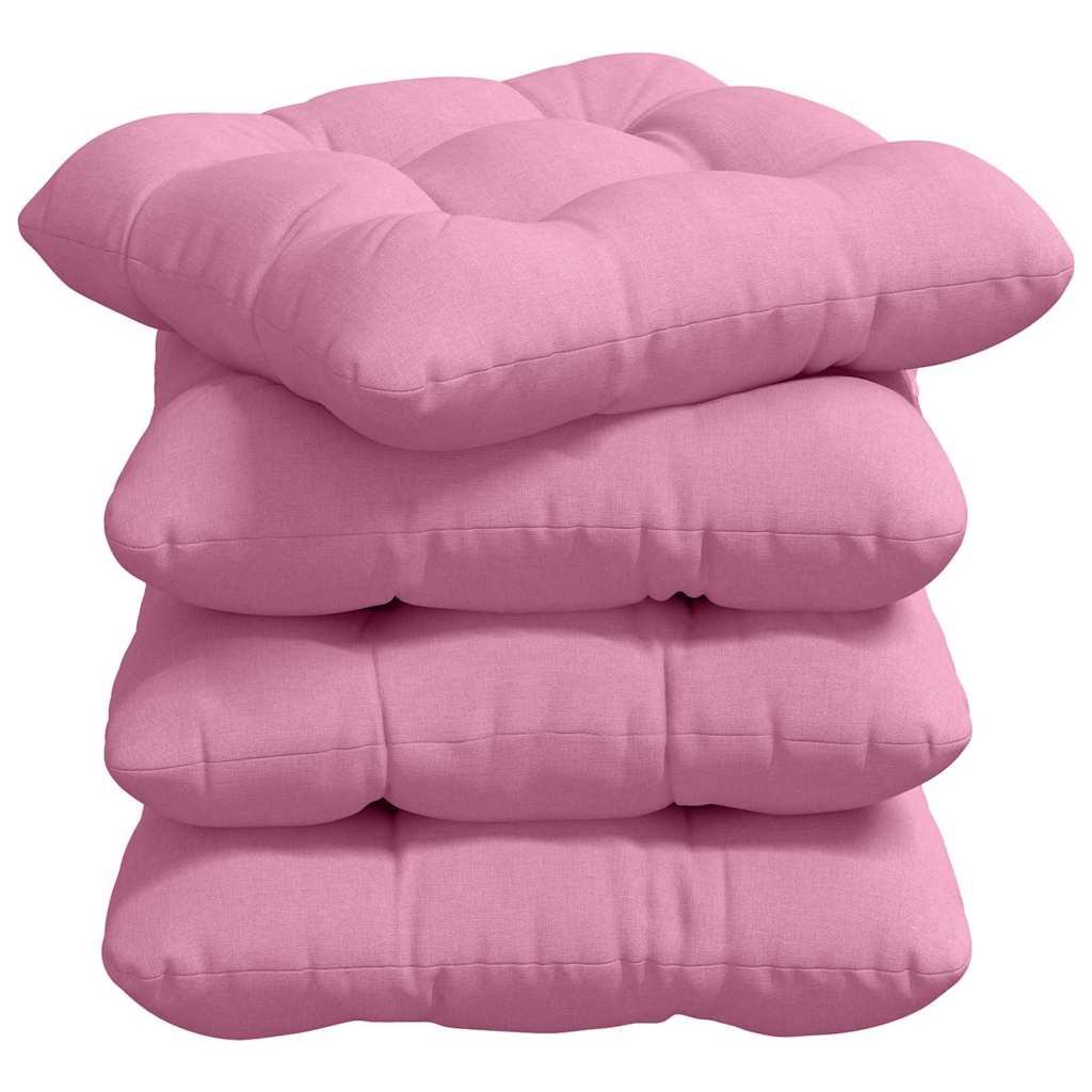 Zitkussens 4 pcs Roze 45 x 45 x 12 cm Stof