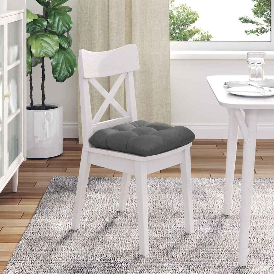 Zitkussens 4 pcs Donkergrijs 45 x 45 cm Microvezel Stof
