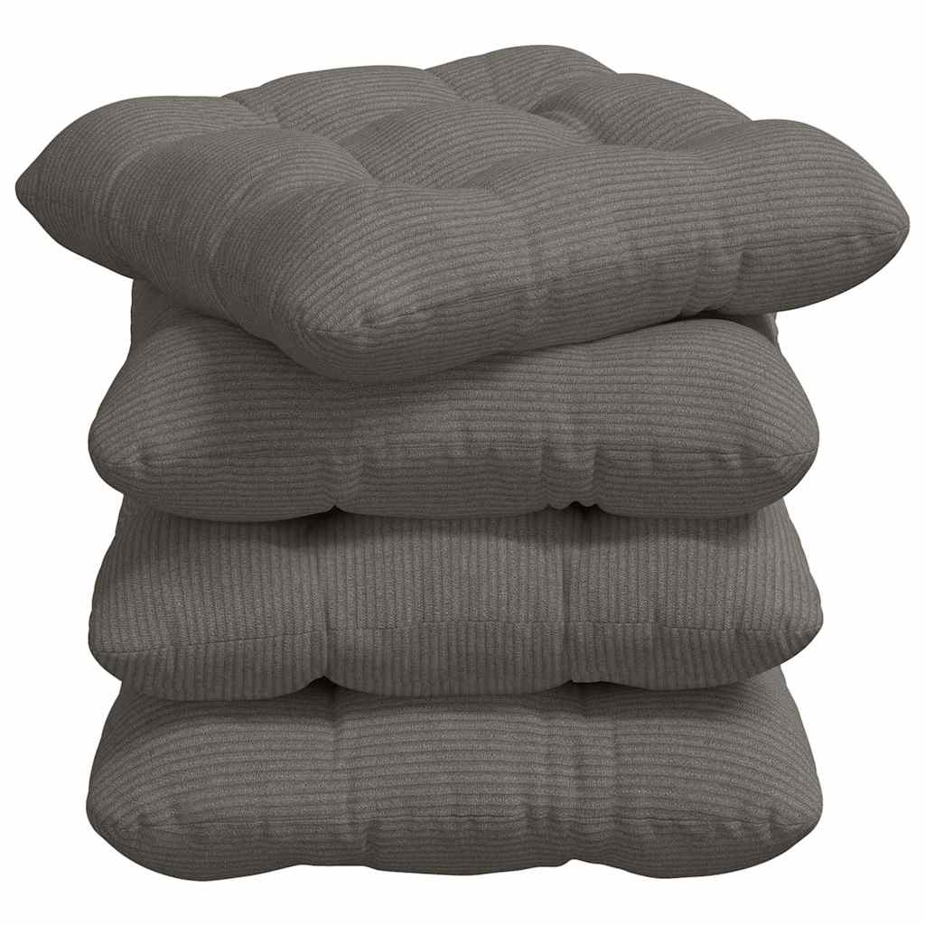Zitkussens 4 pcs Lichtgrijs 45 x 45 cm Katoen Stof