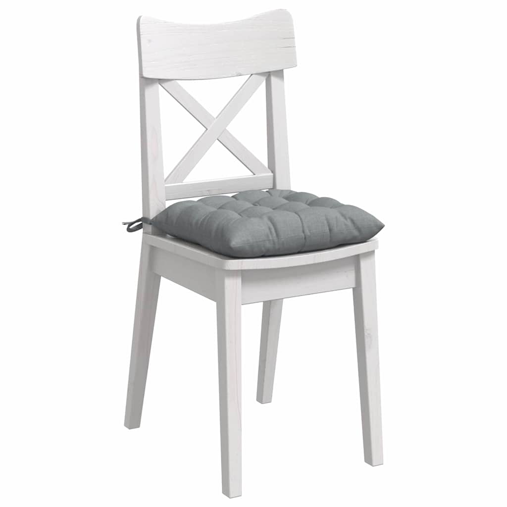 Zitkussens 2 pcs Lichtgrijs 40 x 40 x 6 cm Stof