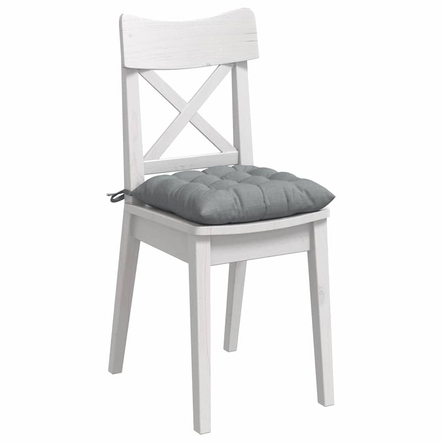 Zitkussens 2 pcs Lichtgrijs 40 x 40 x 6 cm Stof