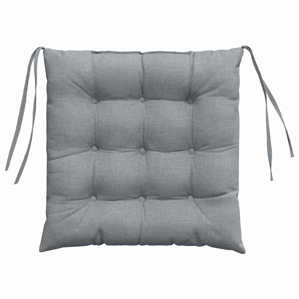 Zitkussens 2 pcs Lichtgrijs 40 x 40 x 6 cm Stof