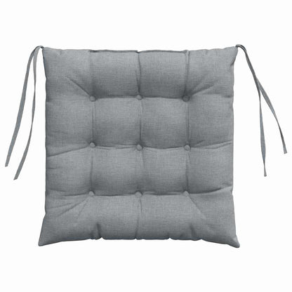 Zitkussens 2 pcs Lichtgrijs 40 x 40 x 6 cm Stof