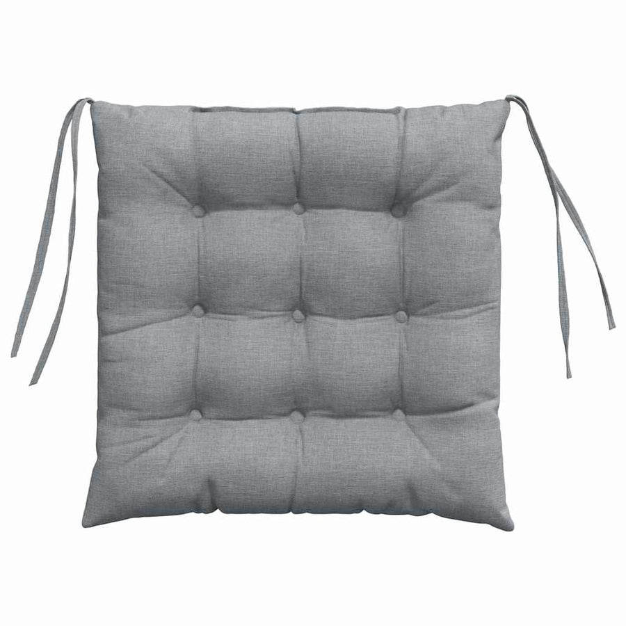 Zitkussens 2 pcs Lichtgrijs 40 x 40 x 6 cm Stof