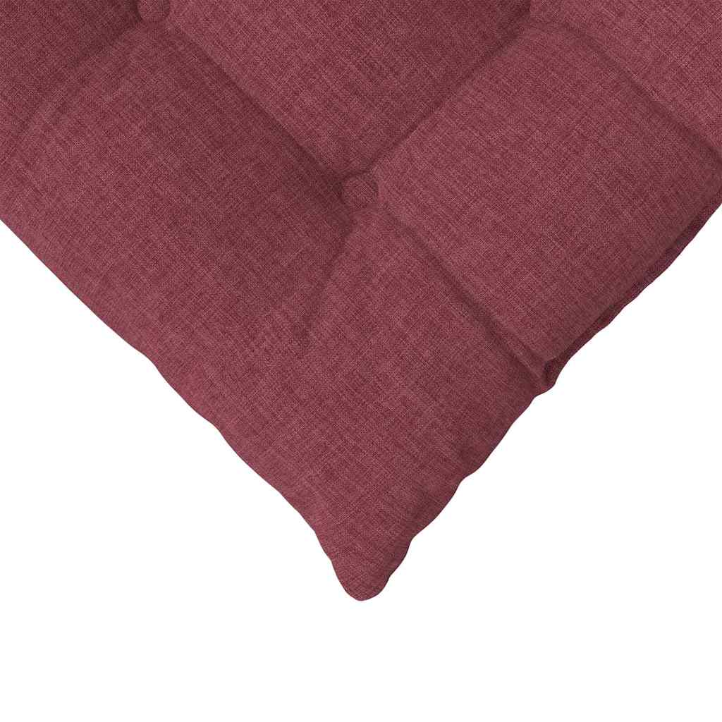 Zitkussens 2 pcs Wijnrood 40 x 40 x 6 cm Stof