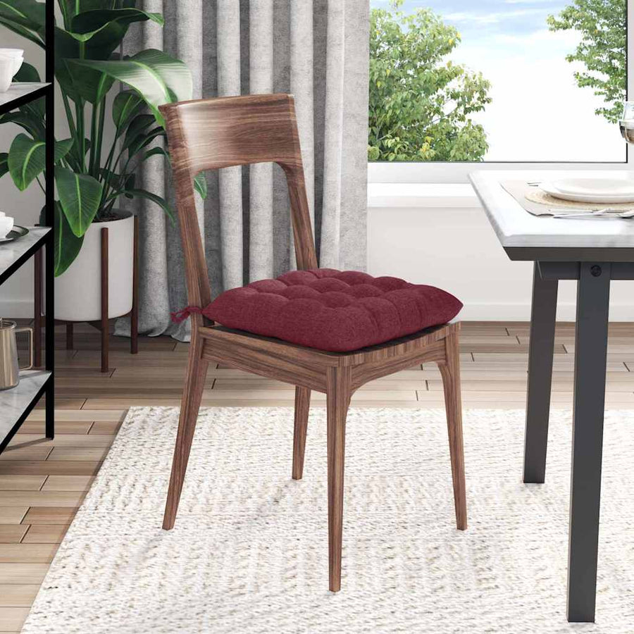 Zitkussens 2 pcs Wijnrood 40 x 40 x 6 cm Stof