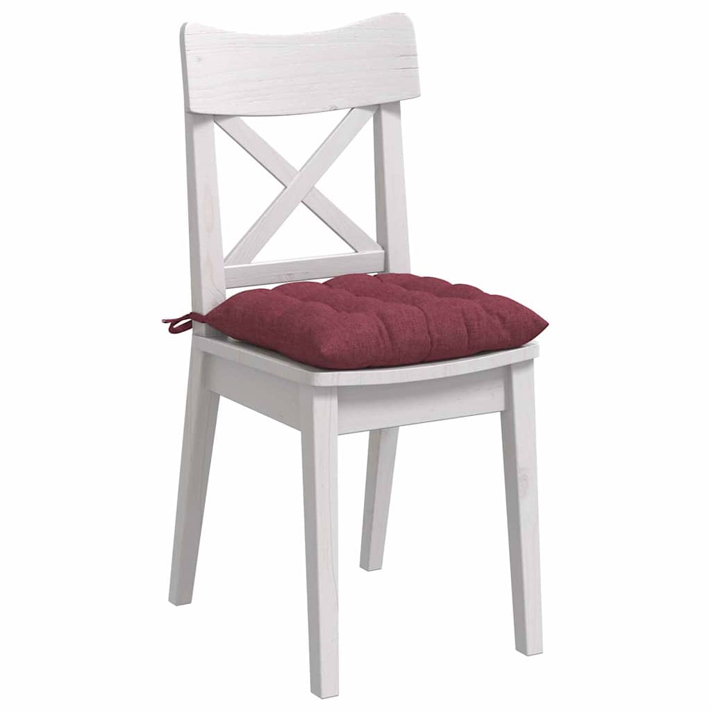 Zitkussens 2 pcs Wijnrood 40 x 40 x 6 cm Stof