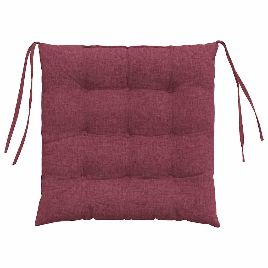 Zitkussens 2 pcs Wijnrood 40 x 40 x 6 cm Stof